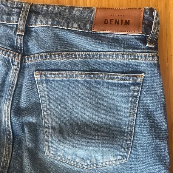 Sezane L'iconique Droit Trousers Denim - Size 8 - Picture 5 of 9